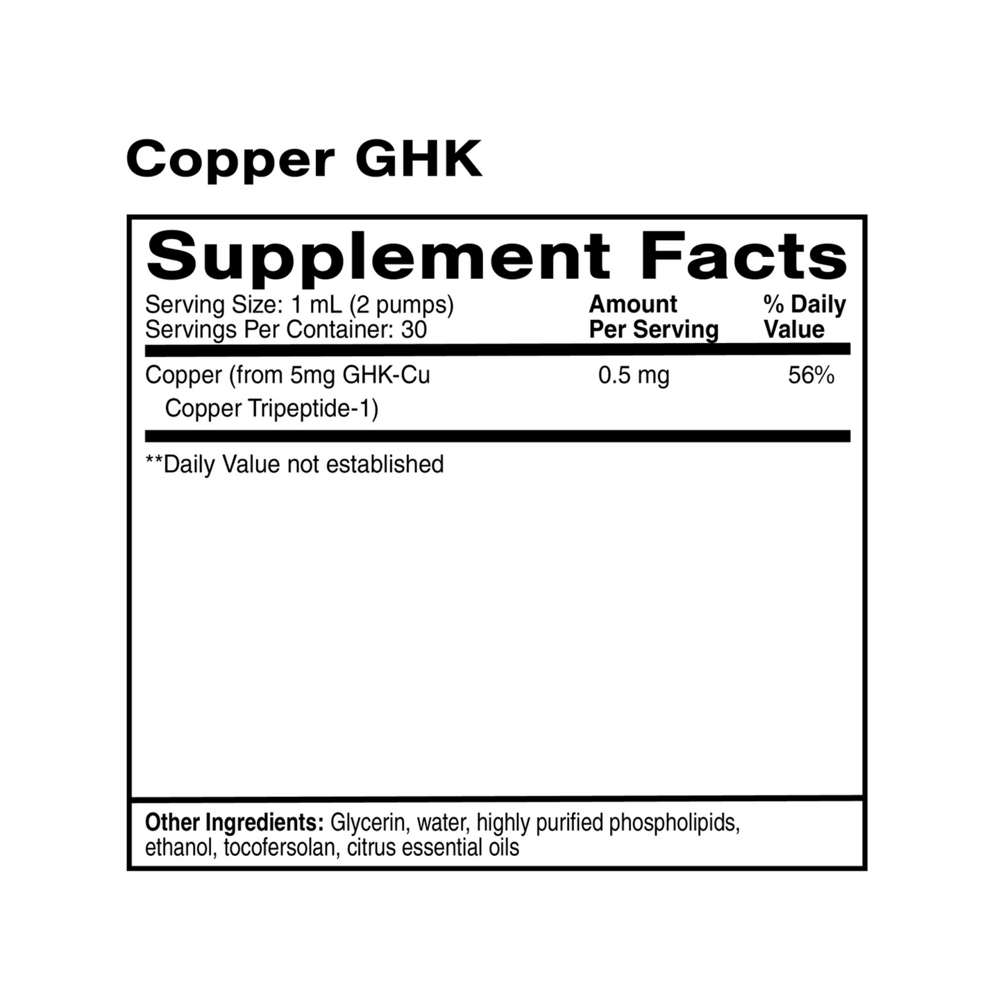 Copper GHK + Facial Serum