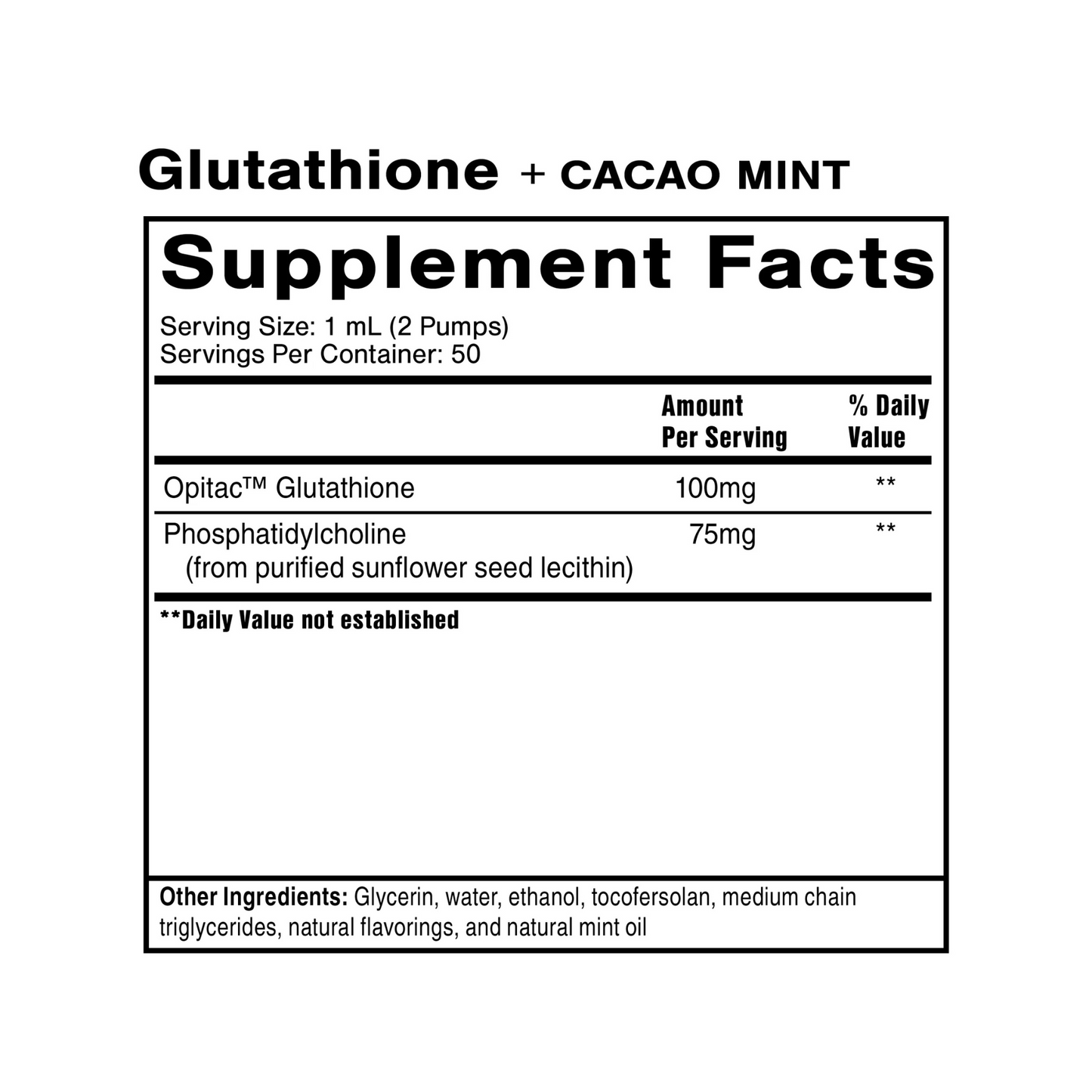 Glutathione with Cacao Mint