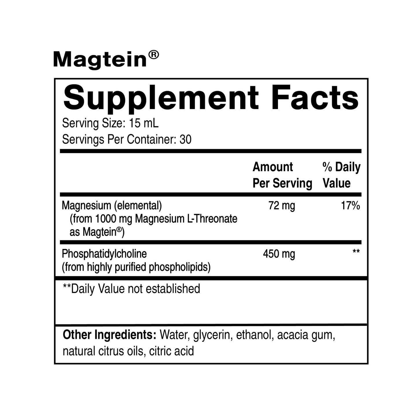 Magtein with Phosphatidylcholine