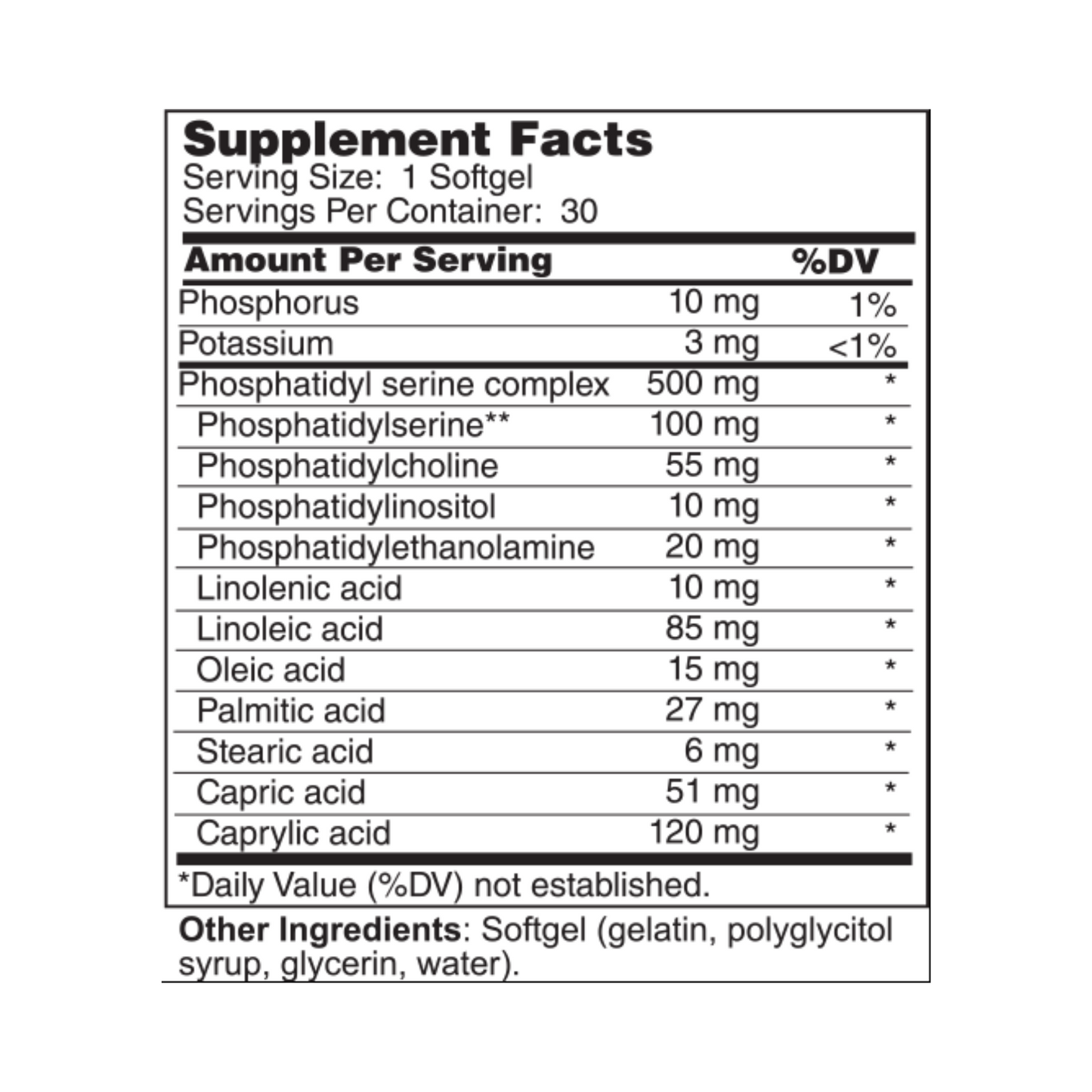 Phosphatidyl Serine Complex
