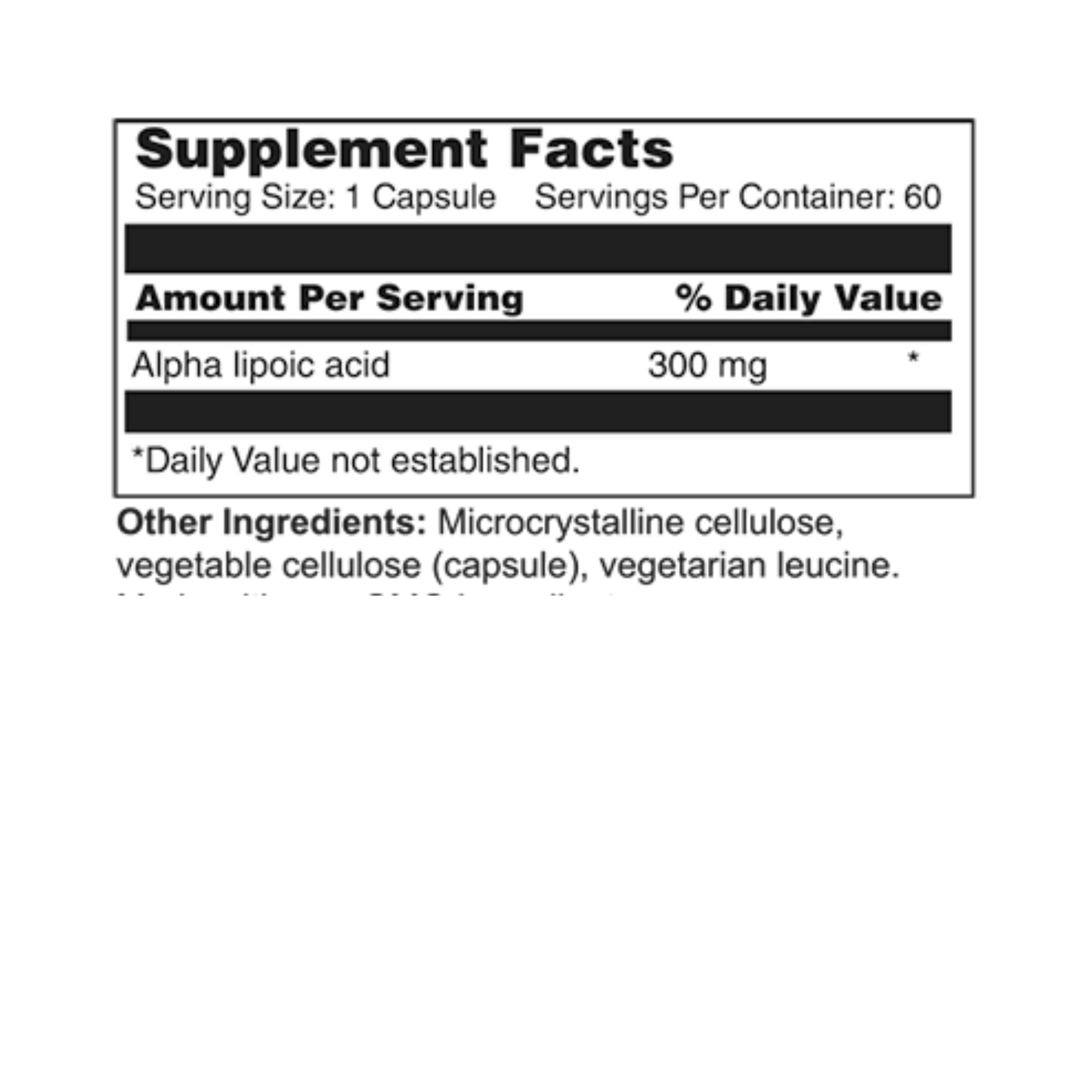 ALA 300 | Alpha Lipoic Acid 300 MG