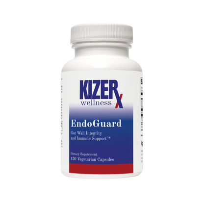 Kizer Wellness X EndoGuard supplement bottle on a white background
