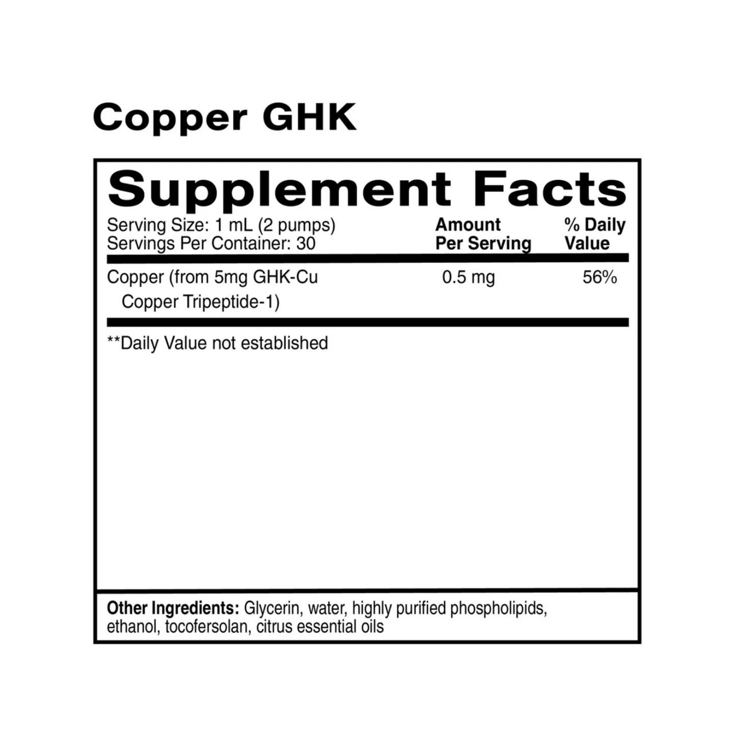 Liposomal Copper GHK