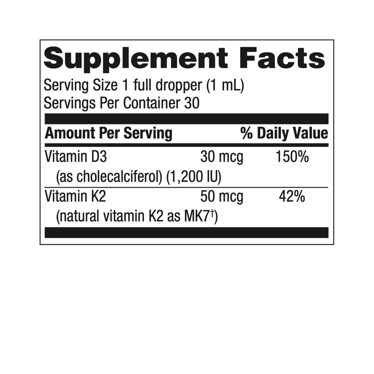 Vitamin D3+K2 Drops